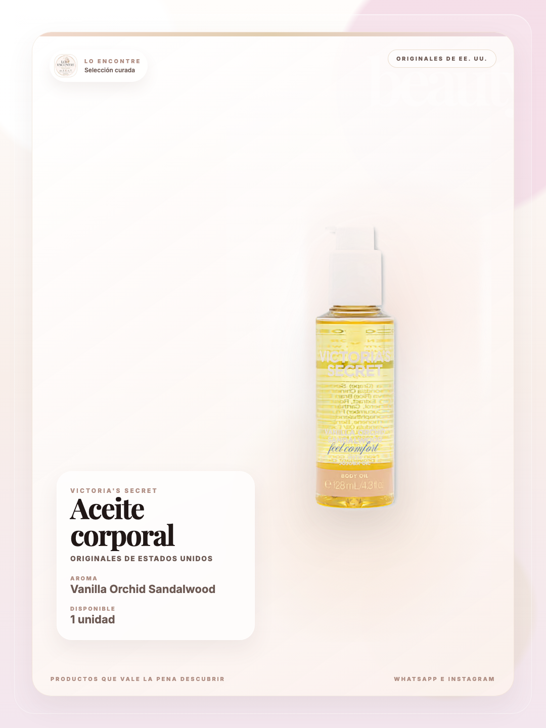 Vanilla Orchid Sandalwood Body Oil