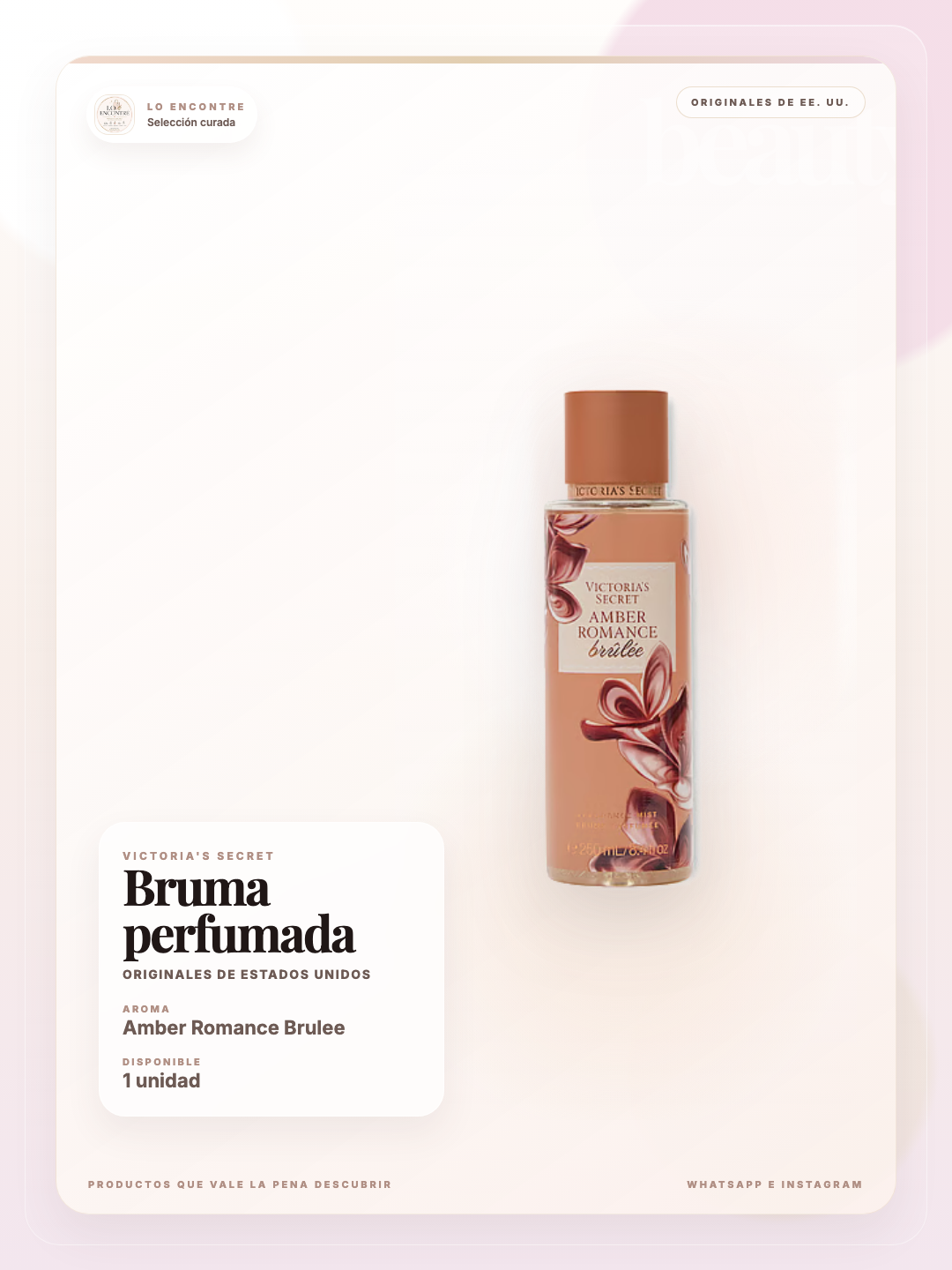 Amber Romance Brulee Fragrance Mist