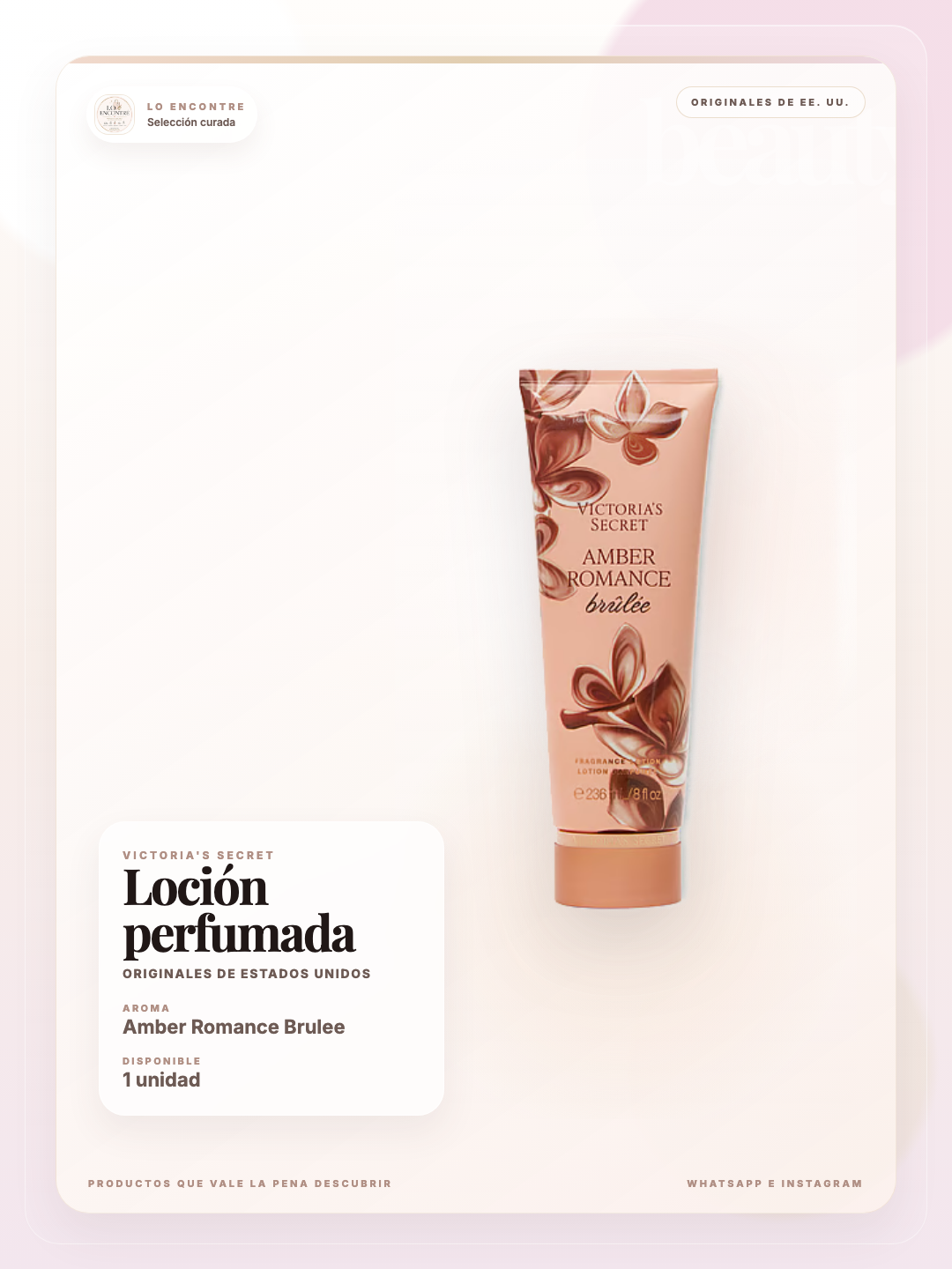 Amber Romance Brulee Fragrance Lotion